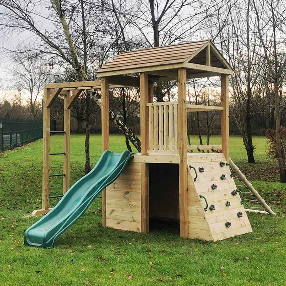 Climbing Frame Playset (with Rope Wall & Monkey Bars) - The Ministry of Outdoor Education