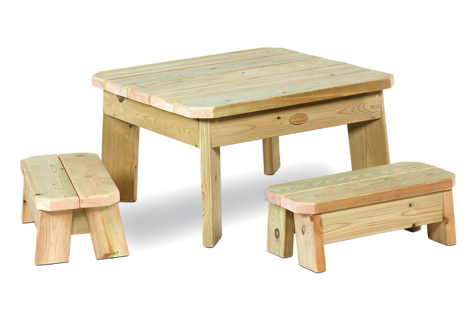 Square Table & Bench Set (Toddler - Low Height) - The Ministry of Outdoor Education