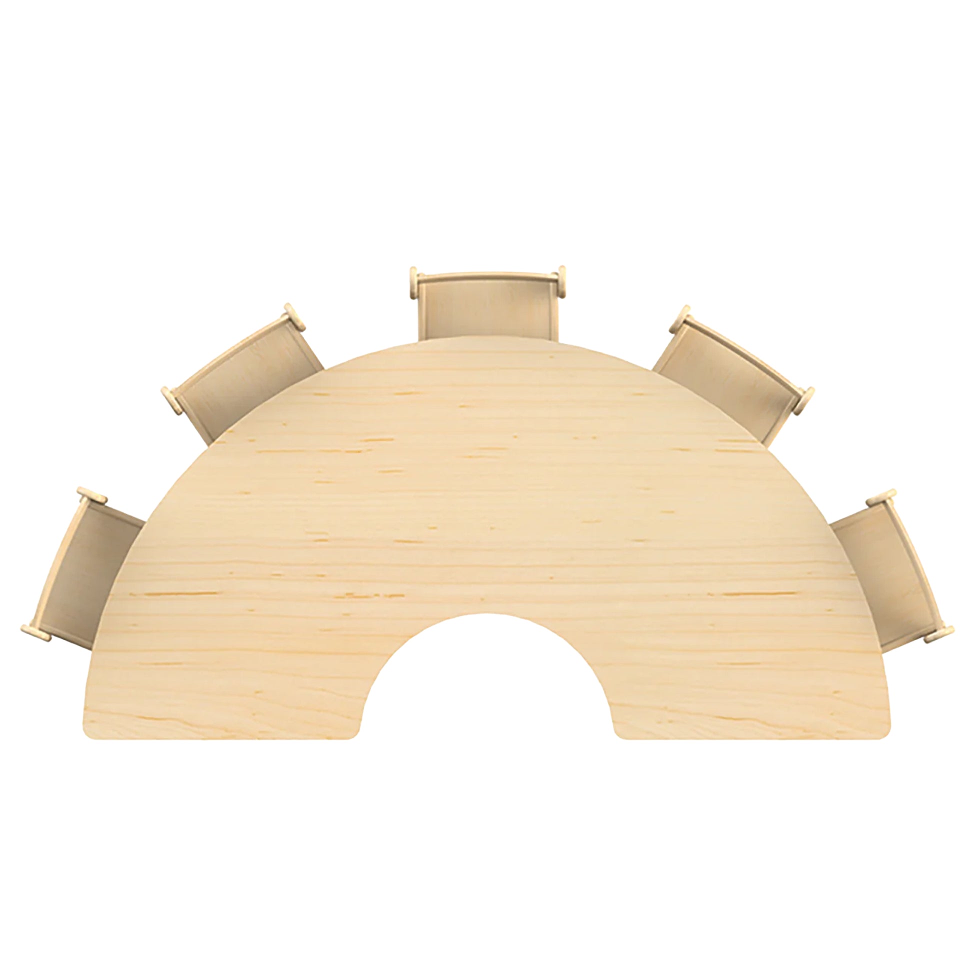 Semi Circle Table (W1630 x D560) Height Adjustable - The Ministry of Outdoor Education