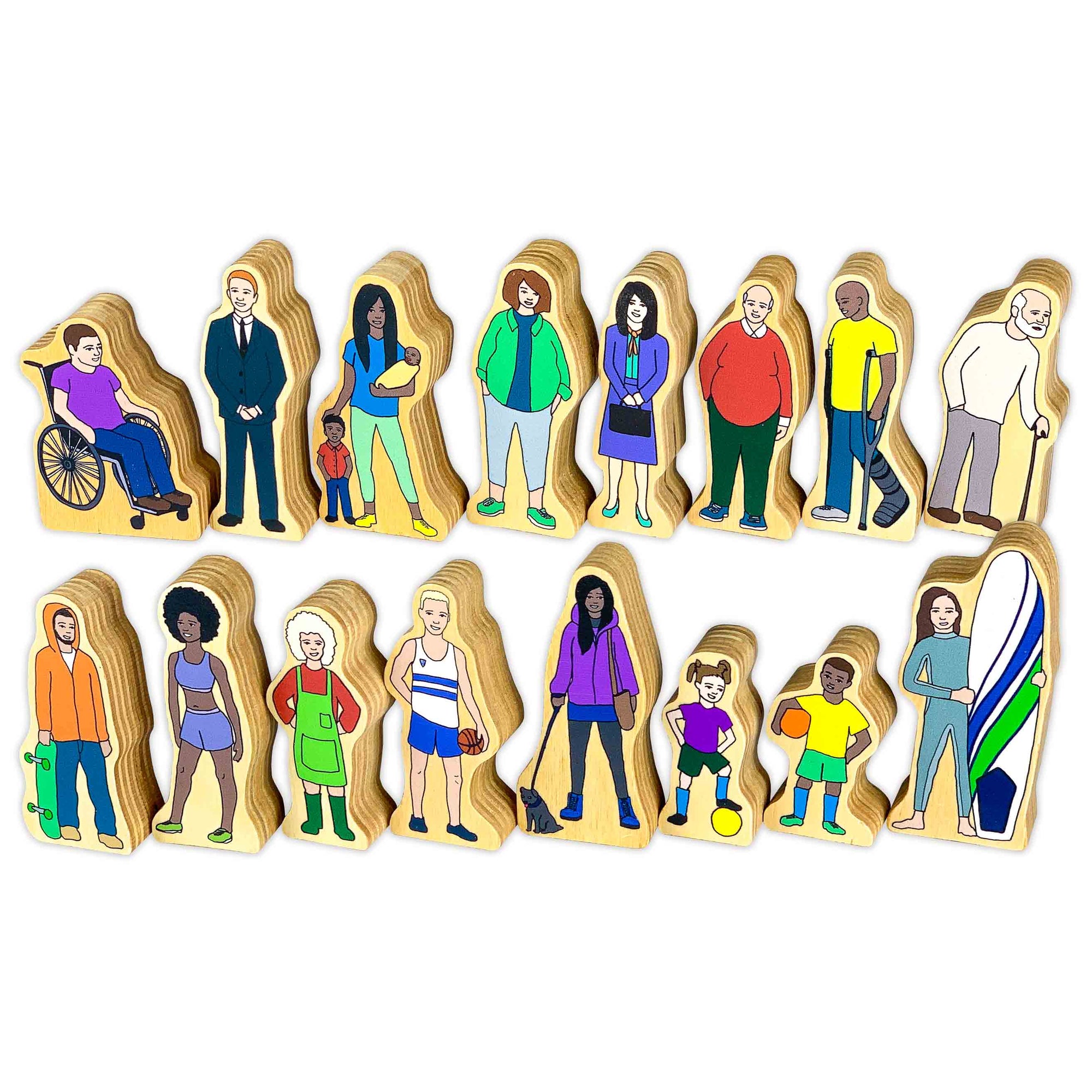 Wooden Community People - 16pcs - The Ministry of Outdoor Education