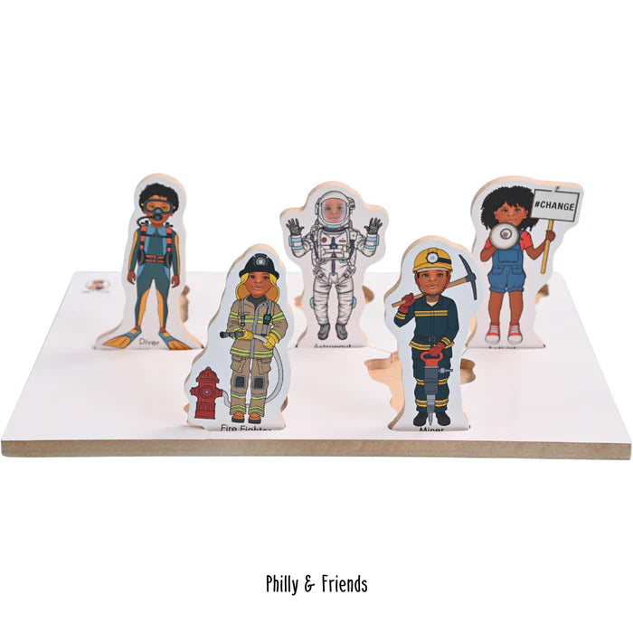 Brave Careers Wooden Small World Puzzle Play