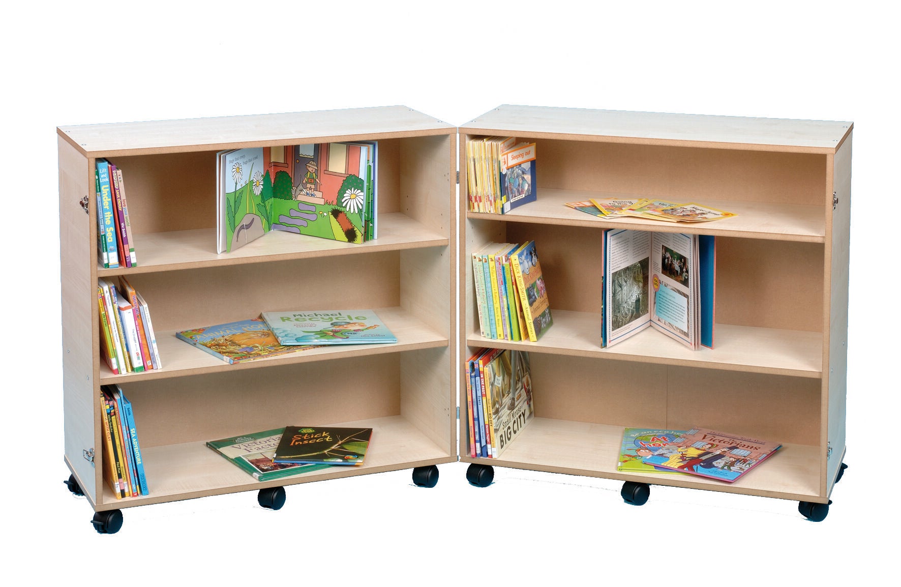 3 Shelf Bookcase Hinged (Maple) - The Ministry of Outdoor Education