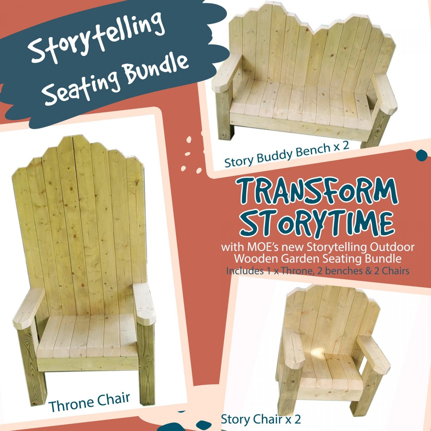 Bundle - Storytelling Garden Throne & Chair Set - The Ministry of Outdoor Education