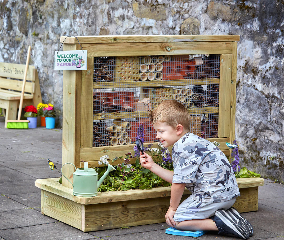 Bug Hotel With Planter Base - The Ministry of Outdoor Education