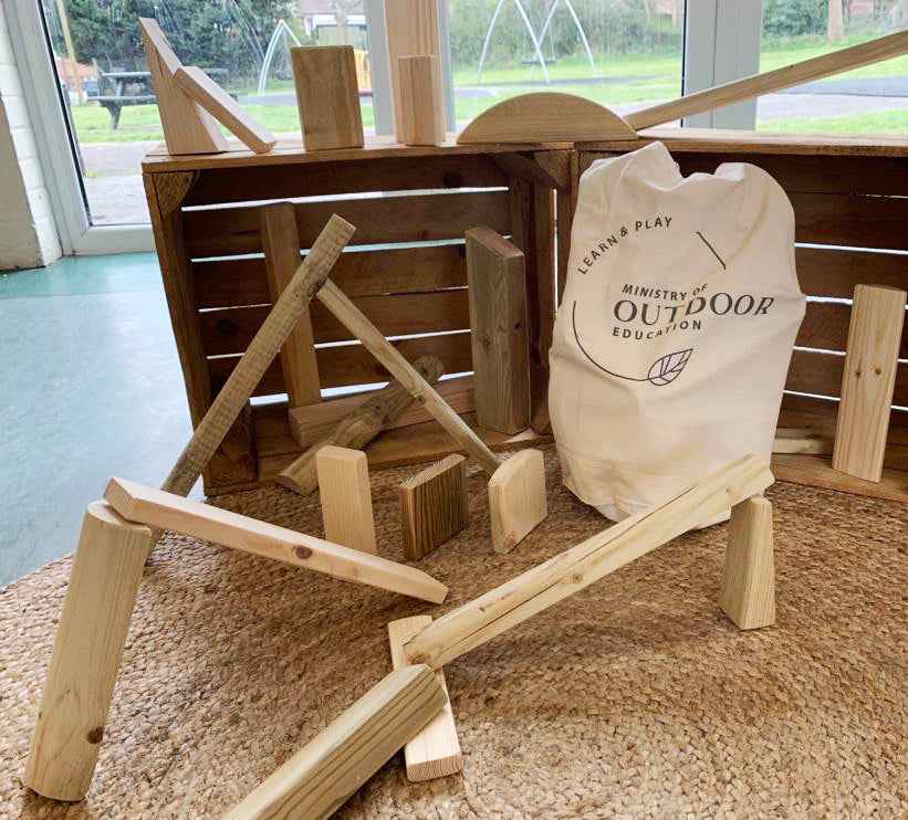 Wooden Loose Parts Set (Construction & Building Blocks)