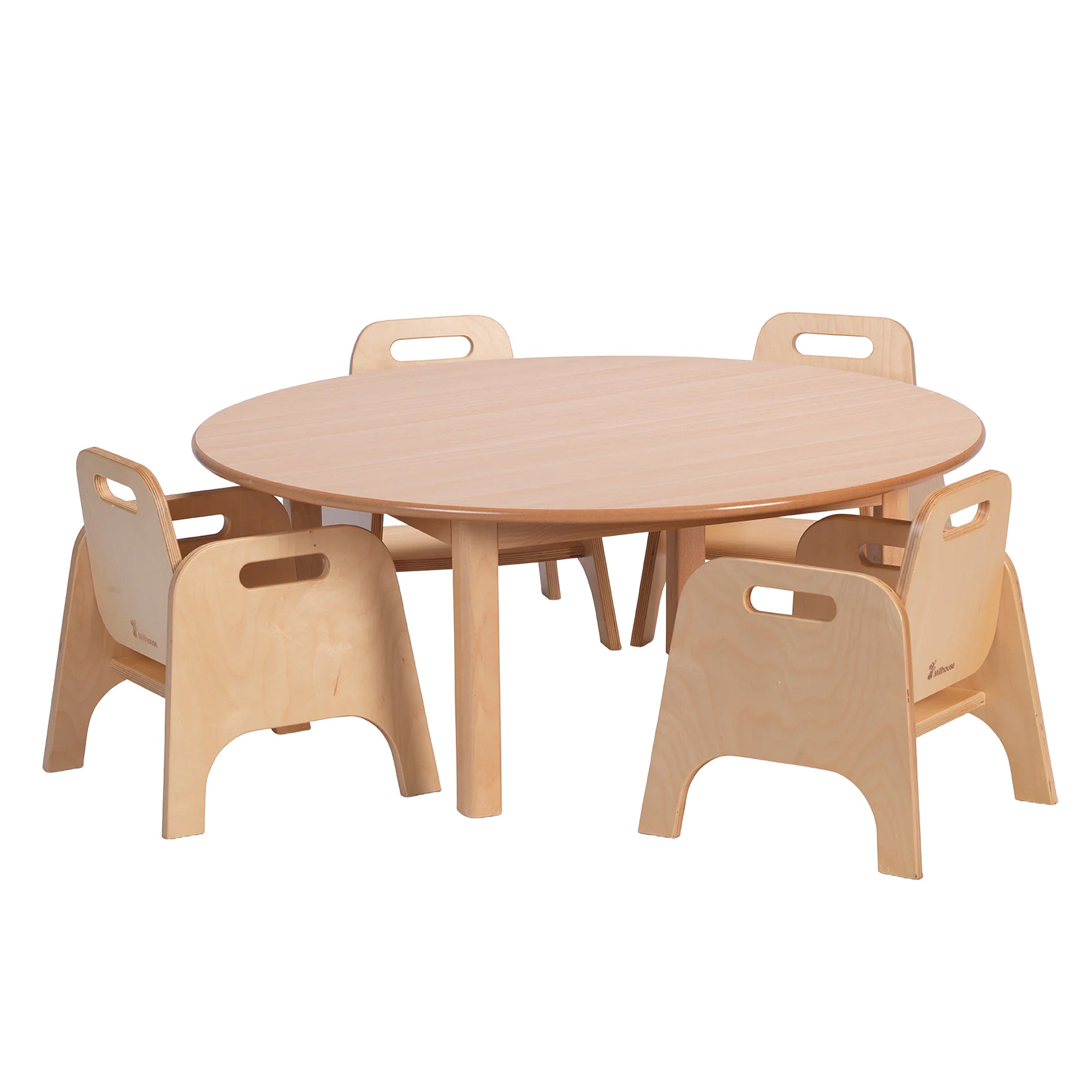 Circular Table (D900mm x H320mm) & 4 Sturdy Chairs H140mm - The Ministry of Outdoor Education
