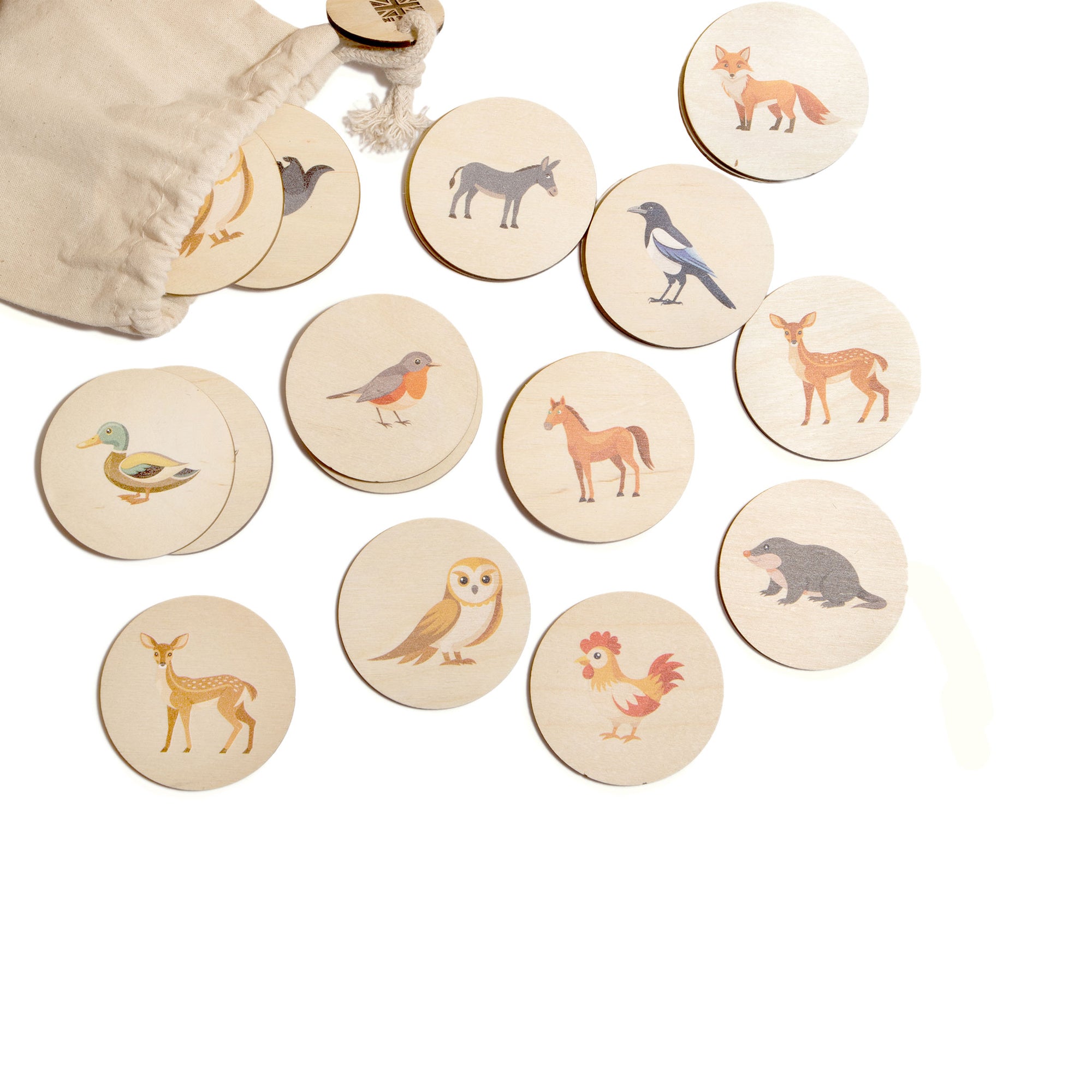 Pick Pairs Game - UK Animals
