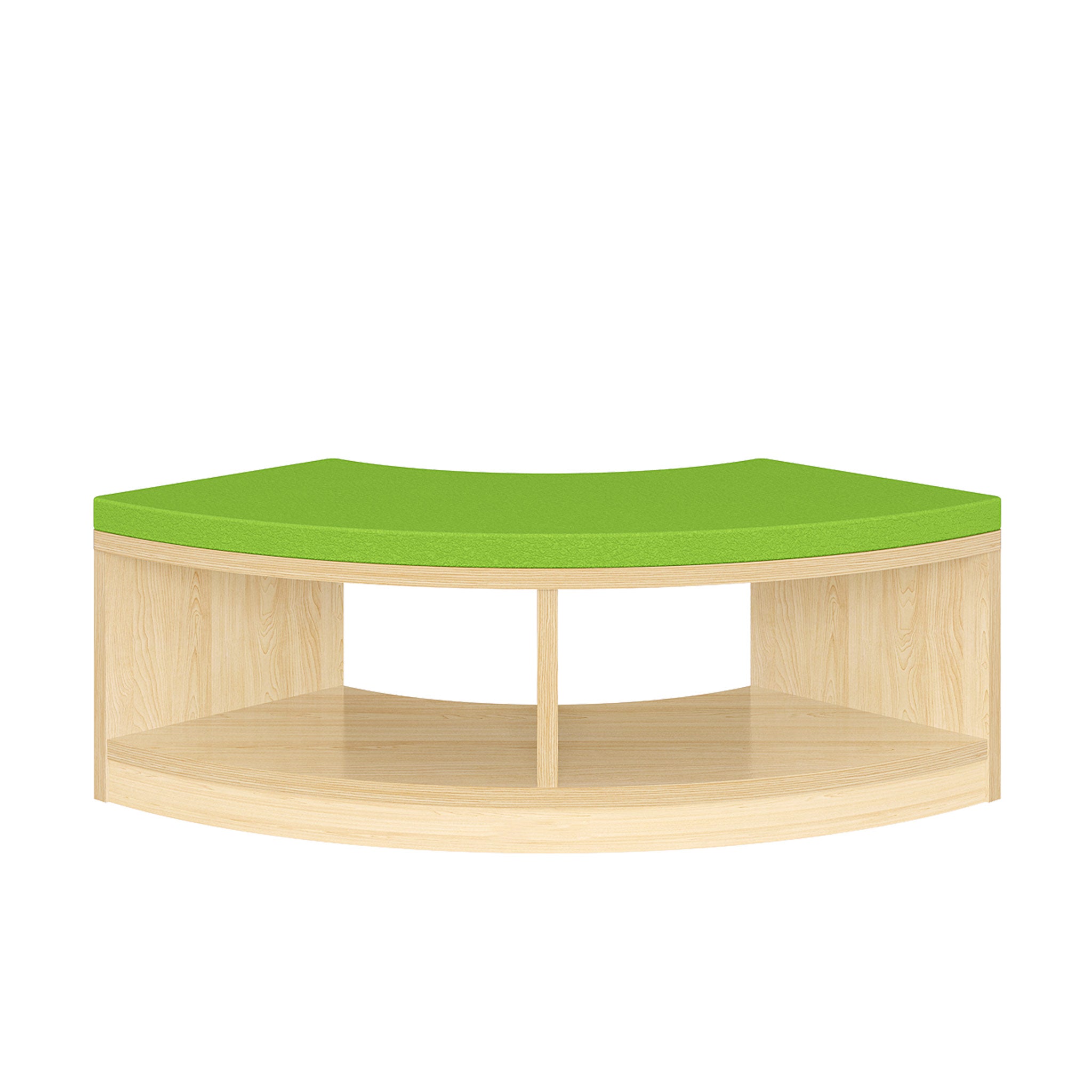 Curved Reading Bench with Storage