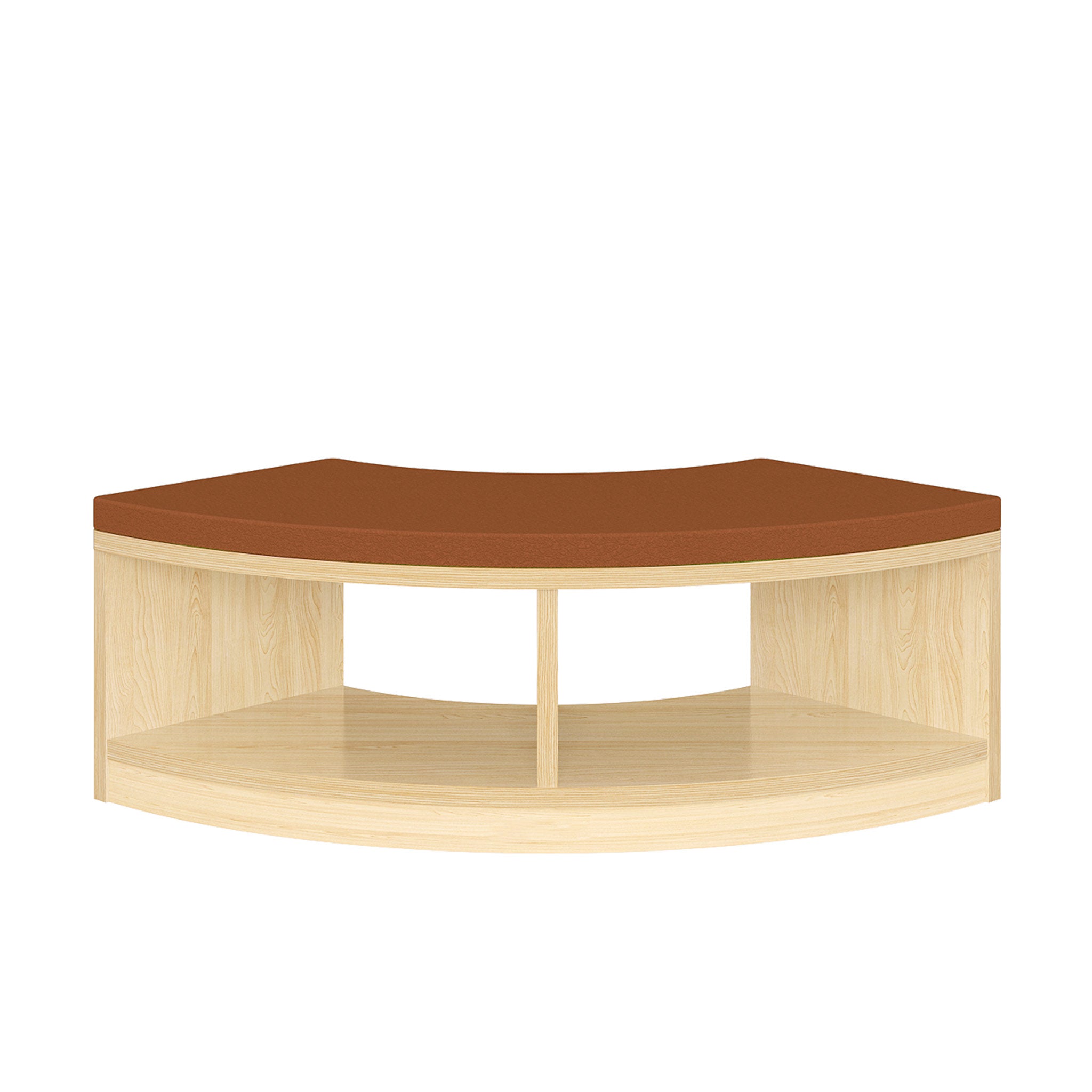 Curved Reading Bench with Storage