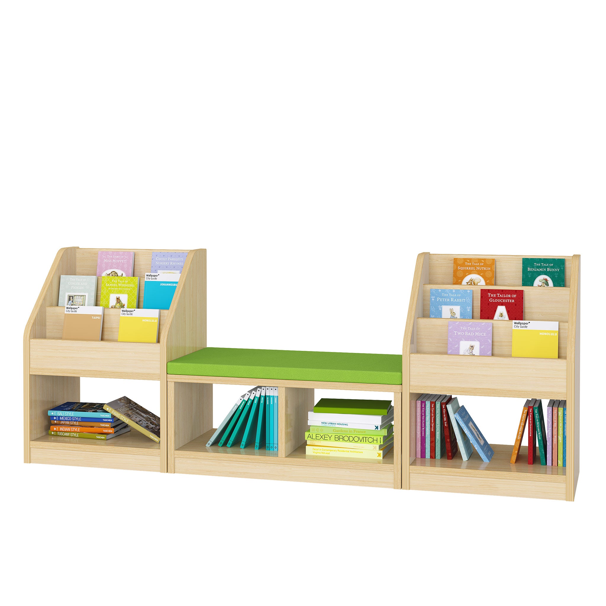 Double Book Display Unit with Reading Bench