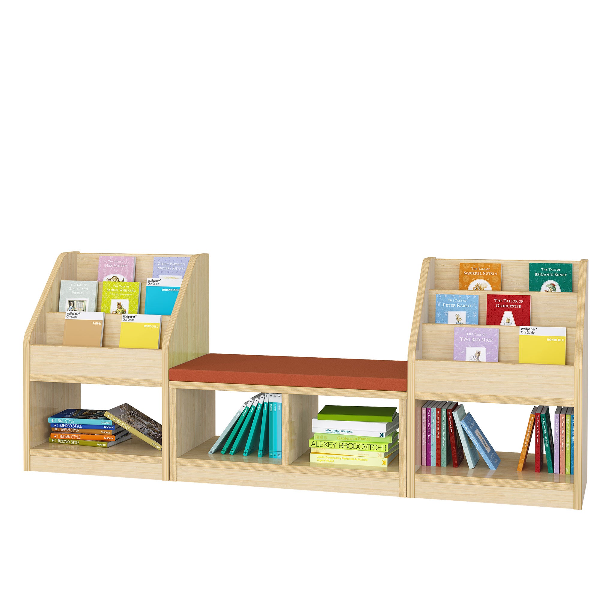 Double Book Display Unit with Reading Bench