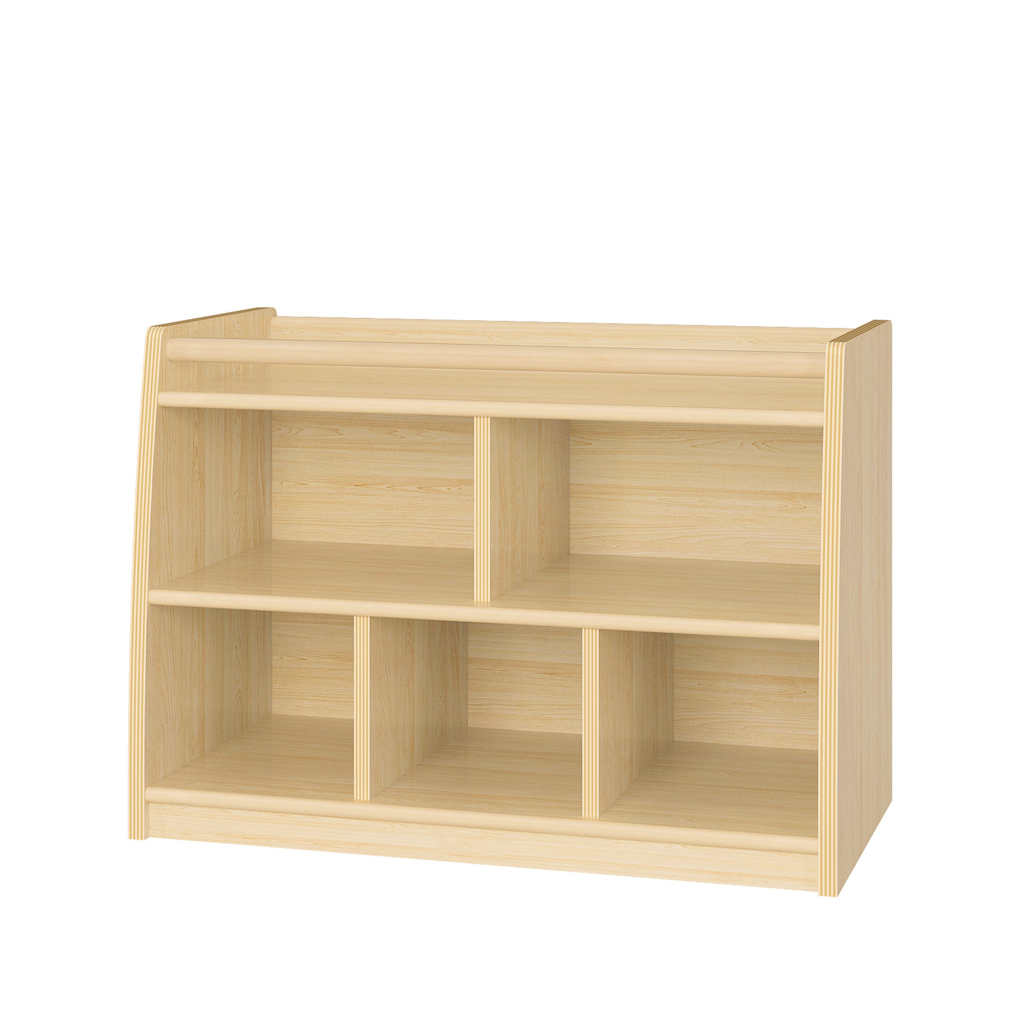 5 compartment shelf unit with back