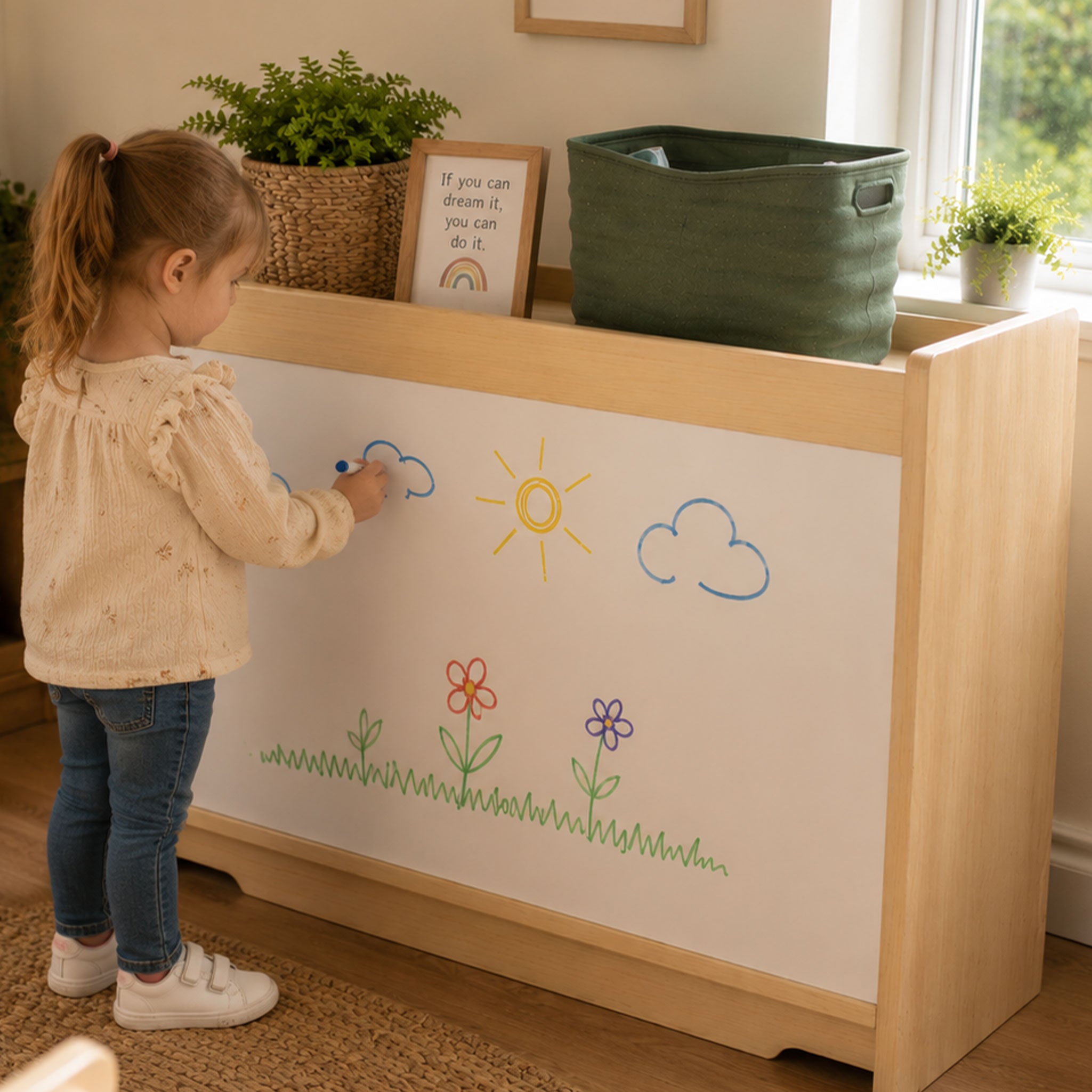 Mobile Whiteboard Cabinet (with CloudCubby™)
