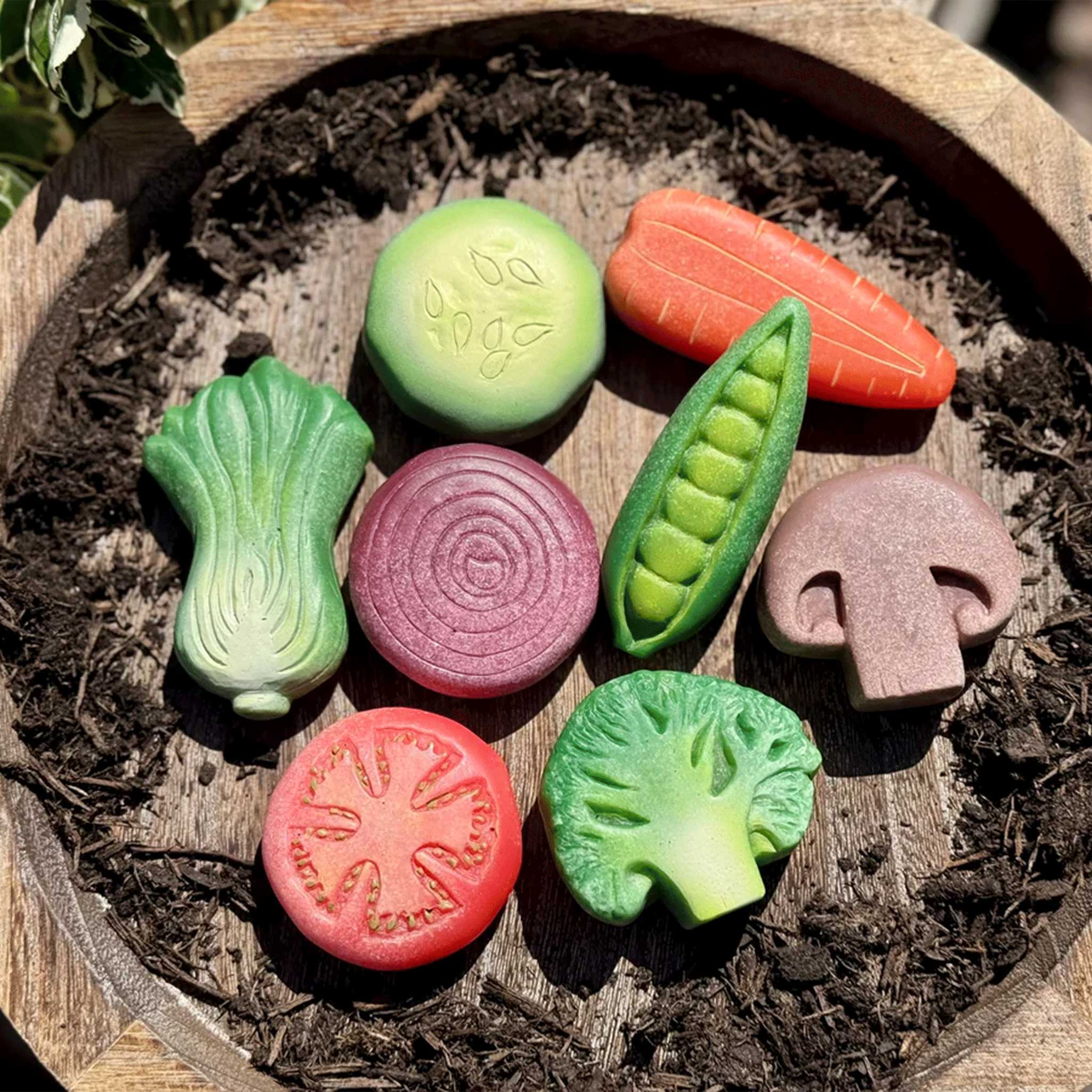 Mud Kitchen Food Stones Collection