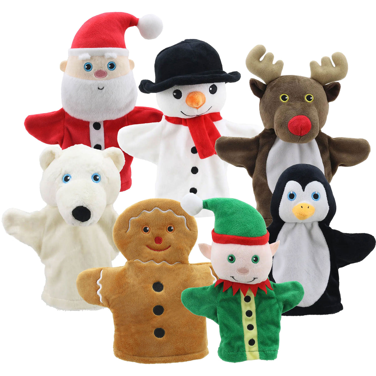 My First Christmas Set of 8 (Elf, Gingerbread Man, Penguin, Polar Bear, Reindeer, Santa Claus, Snowman)