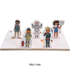 Brave Careers Wooden Small World Puzzle Play
