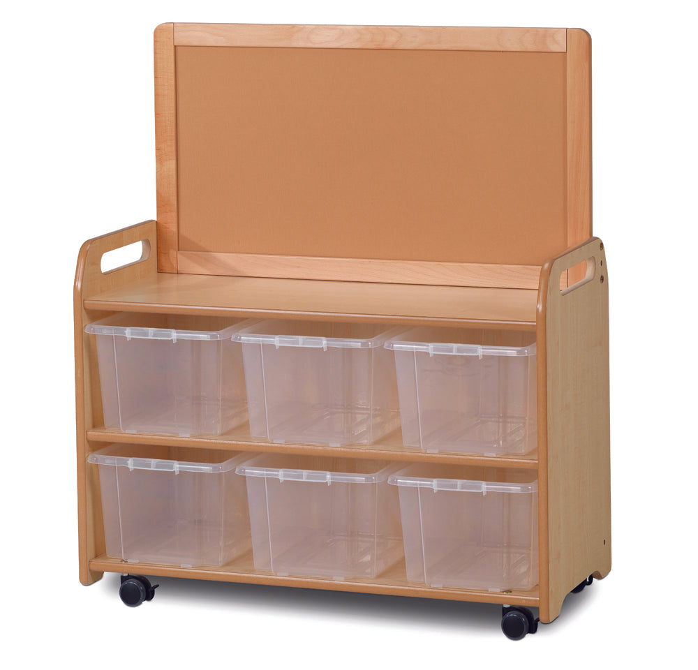 Mobile Unit With Top Display Add-on and 6 Clear Tubs - The Ministry of Outdoor Education