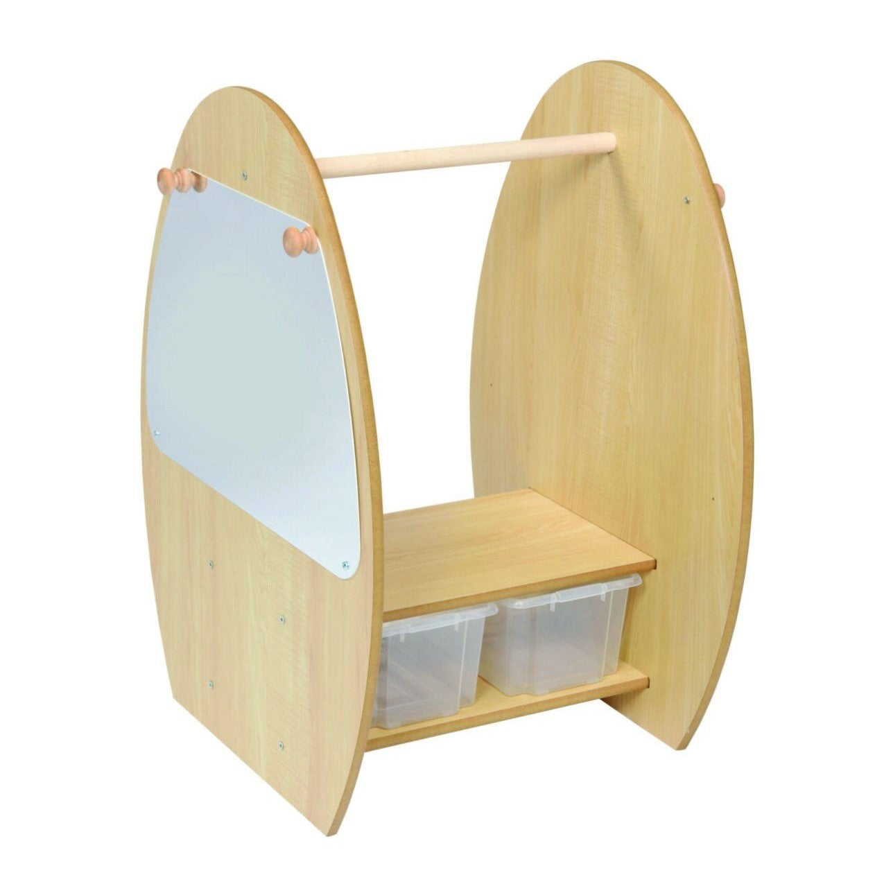 Mini Dress Up Trolley With Clear Trays (Maple) - The Ministry of Outdoor Education