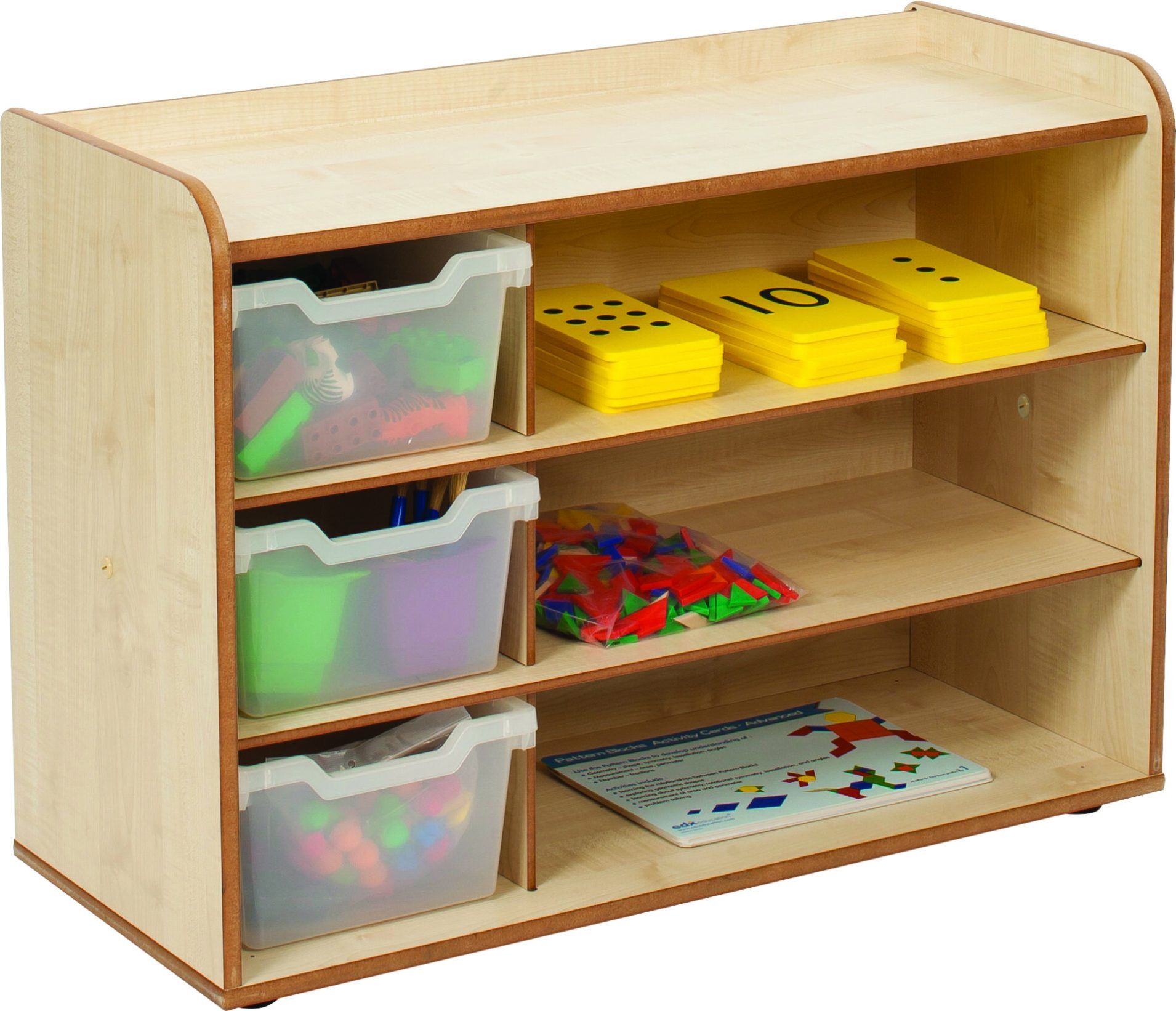 3 Tray Unit With Shelves  (Maple) - The Ministry of Outdoor Education
