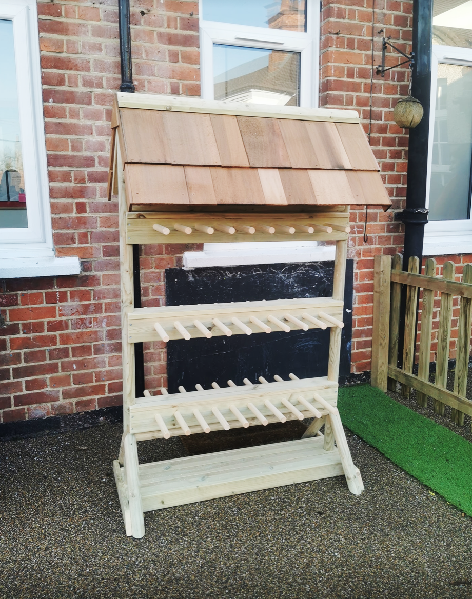 Welly Rack (with Roof, 30 Pairs)