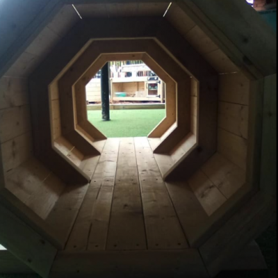 wooden tunnel for children