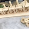 wooden counting stacker for children