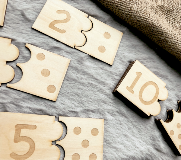 wooden number jigsaw puzzle