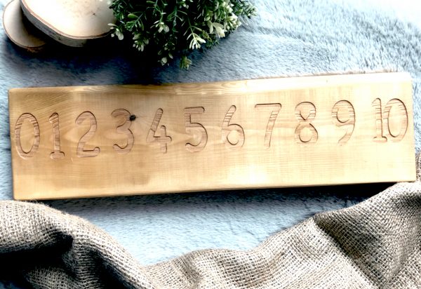wooden number plank for children