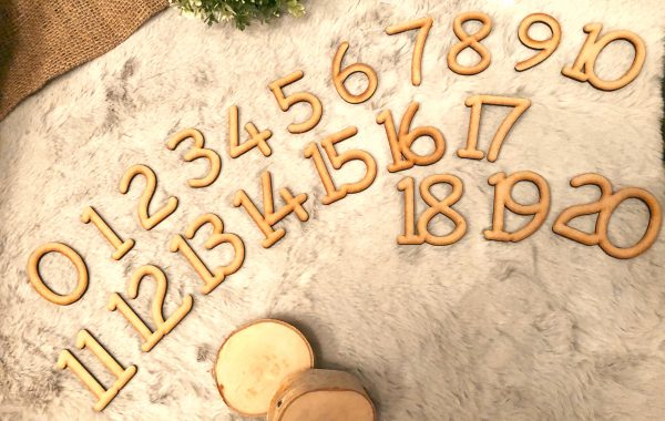 wooden numbers for early years
