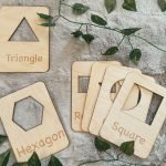 wooden shape cards