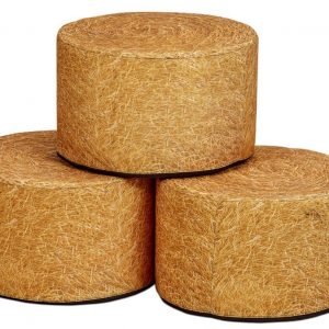 round bale of hay seat set of 3