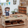 investigative play table with 4 storage baskets