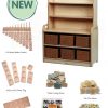 Welsh Dresser Display Storage with 6 baskets and PT1032 Indoor Maths Kit