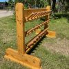 wooden freestanding welly rack