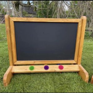 wooden mark marking easel chalkboard