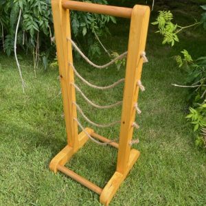 wooden channelling play stand