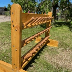 wooden freestanding welly rack