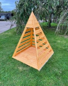 outdoor wooden teepee playhouse