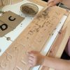 Wooden Alphabet Tracing Board - school font