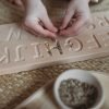 Wooden Cursive Alphabet Board