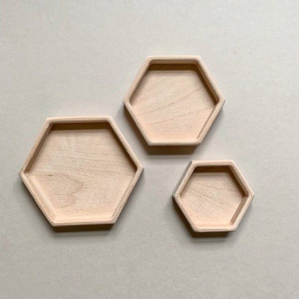 Hexagonal Sorting Trays - set of 3