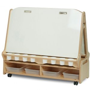 PT1066-Millhouse-Early-Years-Furniture-Double-Sided-White-Board-Easel-with-Easel-Storage-Trolley-Low-(4 Child)_Main_RGB