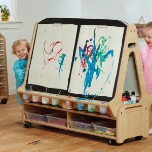 PT1067-Millhouse-Early-Years-Furniture-Double-Sided-2-in-1-Easel-Chalk-Side-with-Easel-Storage-Trolley-Low-lifestyle_RGB